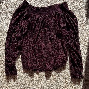 Free People Velvet Off-Shoulder Velvet Top
